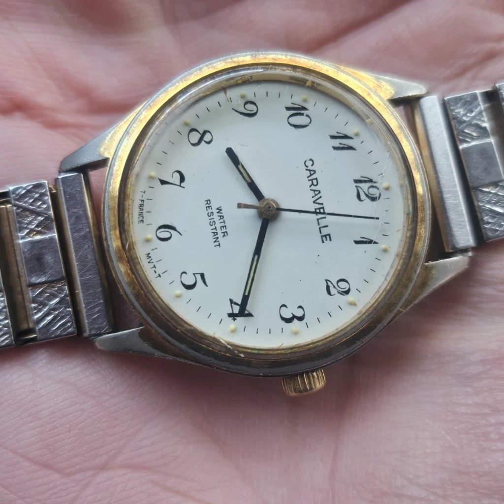 Vintage Caravelle Bulova Men Wristwatch France Movement Hand Winding Watch